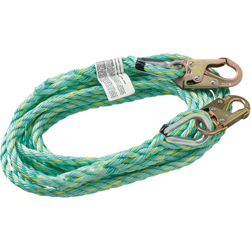 VL-1122-100 Cordage de s&eacute;curit&eacute; vertical avec crochet mousqueton d'ancrage, Copolym&egrave;re Air Extreme Inc.