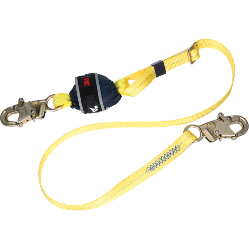 Adjustable Web Shock-Absorbing Lanyard, 6', Snap Hook Center, Snap Hook Leg Ends, Polyester Air Extreme Inc.