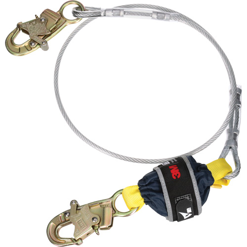 Cable Shock-Absorbing Lanyard, 6', Snap Hook Center, Snap Hook Leg Ends, Galvanized Steel Air Extreme Inc.