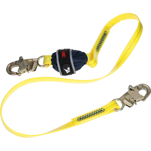 Coated Web Shock-Absorbing Lanyard, 6', Snap Hook Center, Snap Hook Leg Ends Air Extreme Inc.