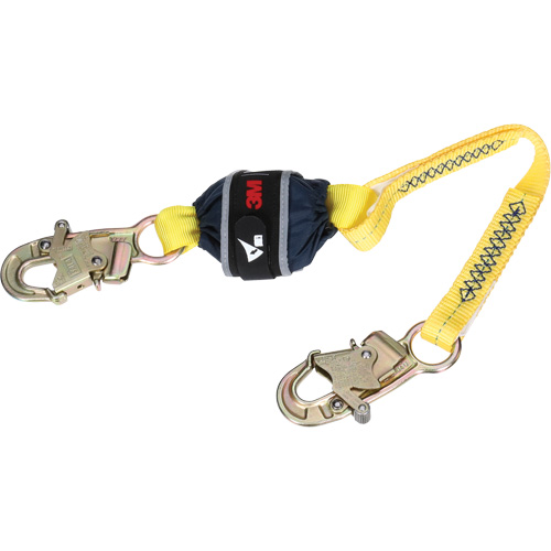 Web Shock-Absorbing Lanyard, 2.5', Snap Hook Center, Snap Hook Leg Ends, Polyester Air Extreme Inc.