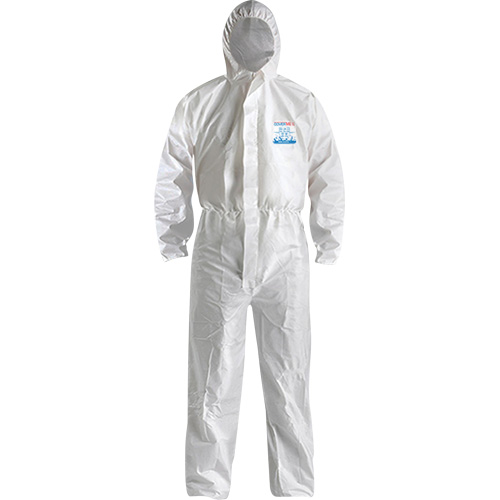 CoverMe XP1800  Type 5/6 Coveralls with Hood, Medium, White, Microporous Air Extreme Inc.
