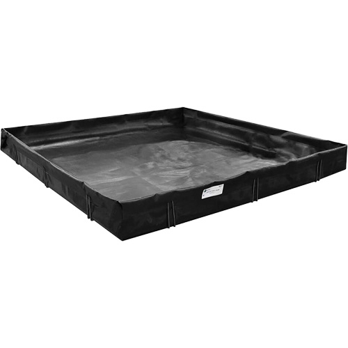 Spill Containment Berm, 9350 US gal. Capacity, 50' W x 25' L x 1" H, L-Bracket Air Extreme Inc.