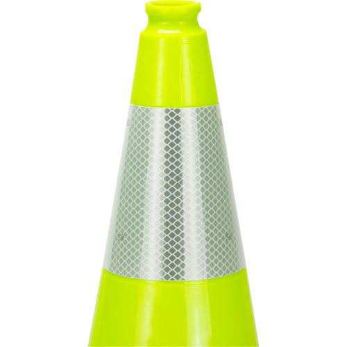Premium Traffic Cone, 18", Lime Green, 6" Reflective Collar(s) Air Extreme Inc.