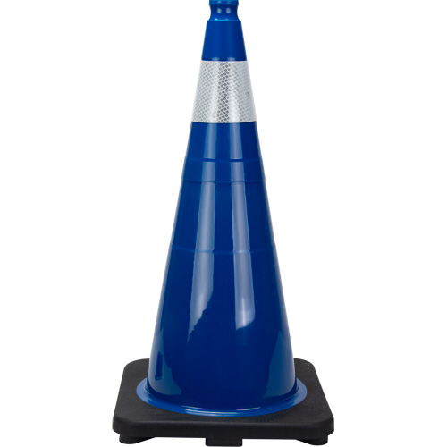 Premium Traffic Cone, 28", Blue, 4" Reflective Collar(s) Air Extreme Inc.