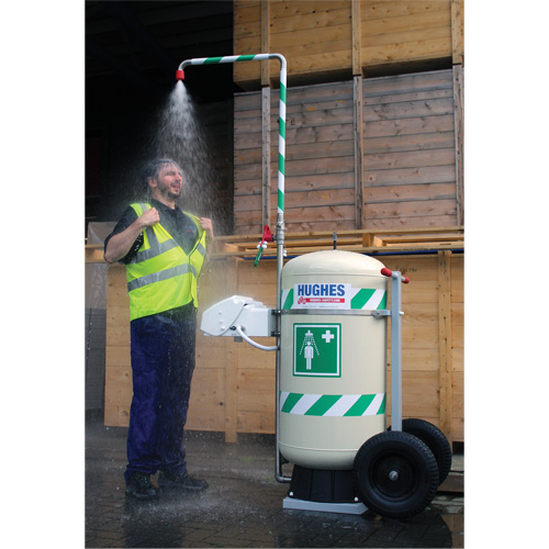 Douche d'urgence mobile et ind&eacute;pendant avec douche oculaire et faciale, Capacit&eacute; 30 gal., Conformit&eacute; Aucune Air Extreme Inc.