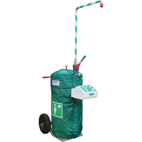 Insulated Mobile Self-Contained Emergency Safety Shower with Eye and Face Wash, 30 gal. Capacity, Meets None Air Extreme Inc.