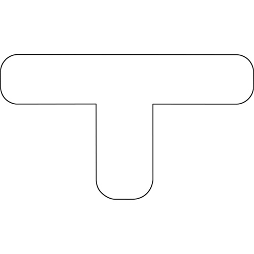 Formes pour le marquage des planchers, T, 9,5" lo x 6,5" la, Blanc, Vinyle Air Extreme Inc.