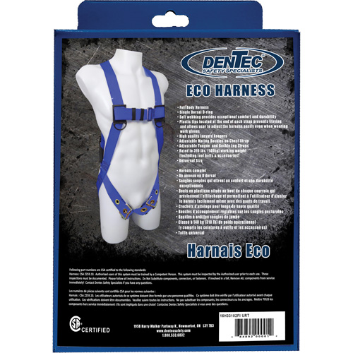 ECO Safety Harness in Retail Box, CSA Certified, Class A, 352 lbs. Cap. Air Extreme Inc.