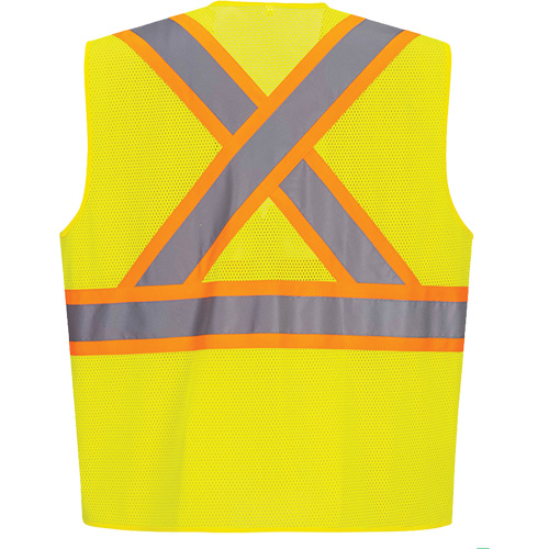 Veste de s&eacute;curit&eacute; &agrave; bandes contrastantes, Jaune lime haute visibilit&eacute;, Petit, Polyester Air Extreme Inc.