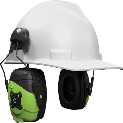 Safety Green Link Aware Bluetooth Earmuffs, Cap Mount Style, 21 dB Air Extreme Inc.