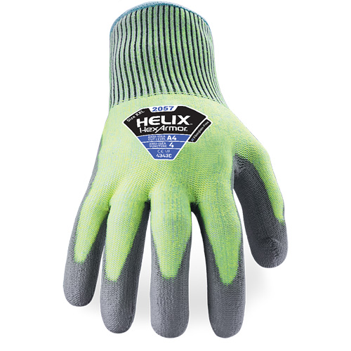 Gants r&eacute;sistant &agrave; la coupe & l'abrasion Helix 2057, Taille 6/T-petit, Calibre 13, Rev&ecirc;tement Polyur&eacute;thane, Enveloppe en PEHP, ASTM ANSI niveau A4/EN 388 niveau C Air Extreme Inc.