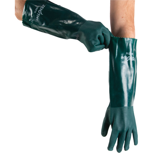 Gants verts &agrave; double enduit, 18" lo, PVC, Doublure en Jersey de coton, 70 mils Air Extreme Inc.