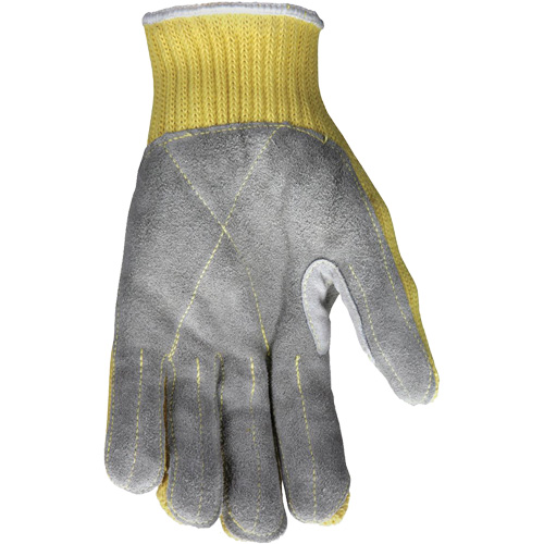 Gants de travail r&eacute;sistant &agrave; la coupe CutPro avec paume en cuir fendu, Taille Petit, Calibre 7, Enveloppe en Kevlar, ASTM ANSI niveau A3 Air Extreme Inc.