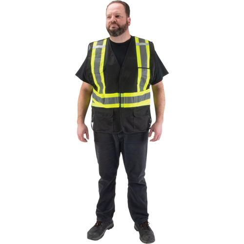 Veste d'arpenteur conforme aux normes de la CSA, Noir, Moyen, Polyester Air Extreme Inc.