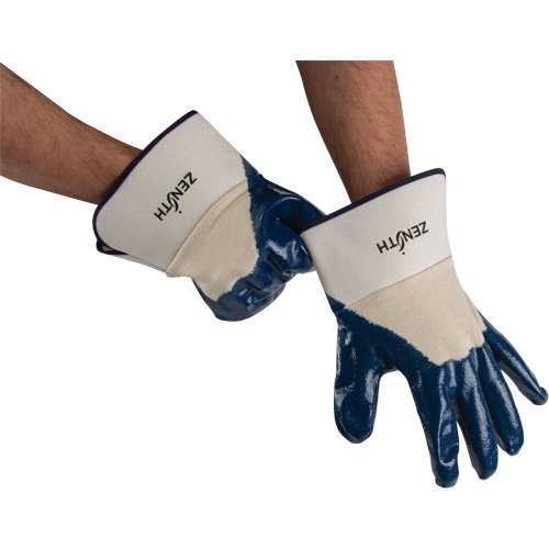 Gants &agrave; poignet de s&eacute;curit&eacute; de poids lourd, 11/2T-Grand, R&ecirc;vetement Nitrile, Enveloppe en Coton Air Extreme Inc.