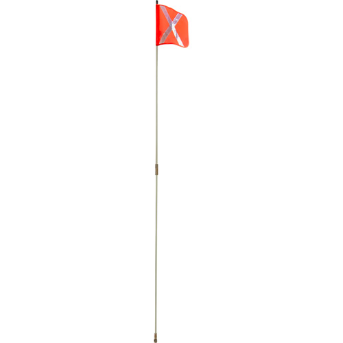 Tige de s&eacute;curit&eacute; robuste, Fixation Filet&eacute;, Hauteur 8', Orange avec X r&eacute;fl&eacute;chissant Air Extreme Inc.