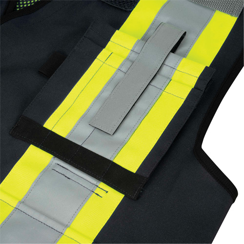 6679 High-Visibility Antimicrobial Mesh-Back Surveyor Vest, Black, Small, Polyester Air Extreme Inc.