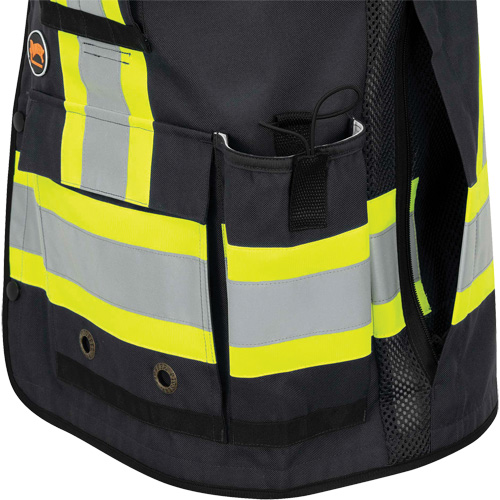 6679 High-Visibility Antimicrobial Mesh-Back Surveyor Vest, Black, Small, Polyester Air Extreme Inc.