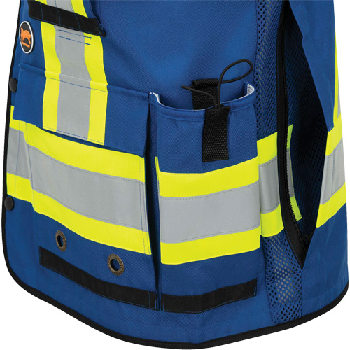 6681 High-Visibility Antimicrobial Mesh-Back Surveyor Vest, Royal Blue, Small, Polyester Air Extreme Inc.