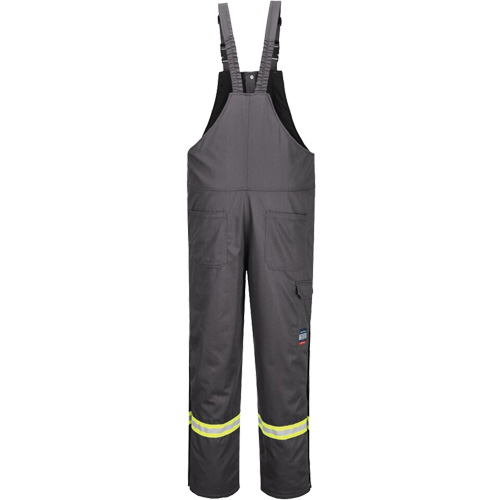 Bizflame&reg; 88/12 Insulated Bib Pants, Cotton/Nylon, Small, Grey Air Extreme Inc.