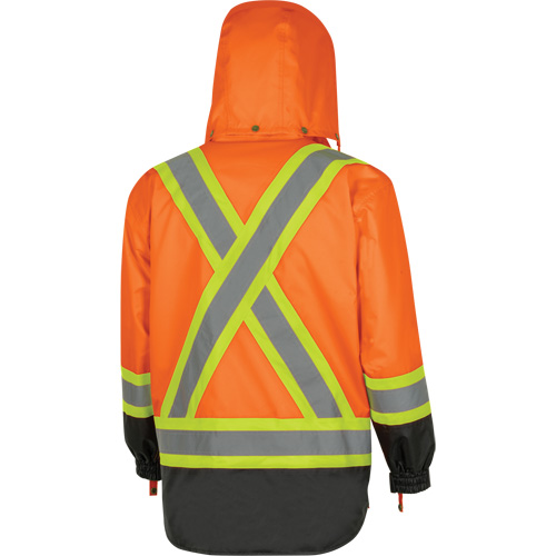 5056 Pioneer&reg; Yukon 7-in-1 Waterproof Winter Safety Parka, Polyester, Black/High Visibility Orange, X-Small Air Extreme Inc.