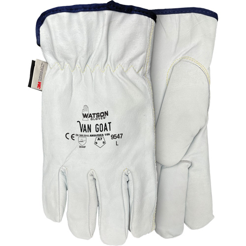Gants de protection contre la coupe Van Goat 9547, T-petit, Paume en Cuir fleur de ch&egrave;vre, Para-aramide/Polyester/Acier/Thinsulate Air Extreme Inc.