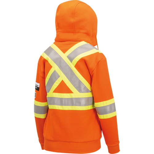 Heavyweight Safety Hoodie, Women's, X-Small, High Visibility Orange Air Extreme Inc.