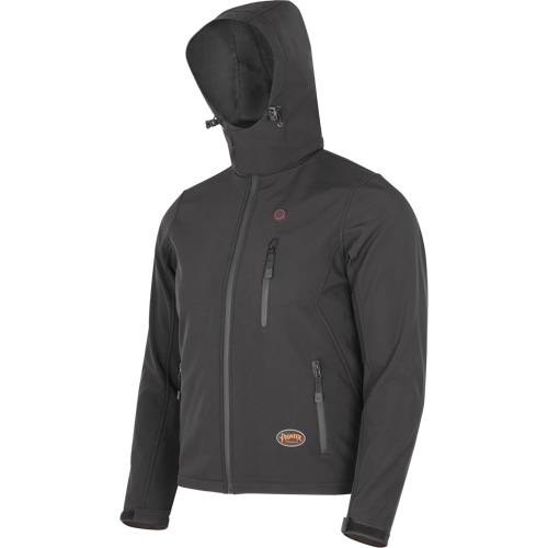 Heated Soft-Shell Jacket, Men's, Small, Black Air Extreme Inc.