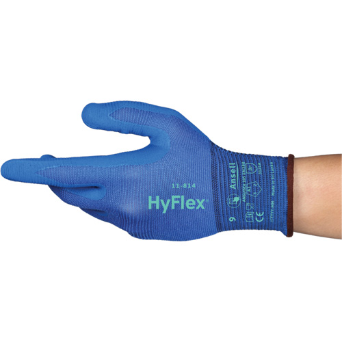 HyFlex&reg; 11-814 Gloves, Size 5/2X-Small, 18 Gauge, Foam Nitrile Coated, Nylon/Spandex Shell, ASTM ANSI Level A1/EN 388 Level 1/EN 388 Level A Air Extreme Inc.