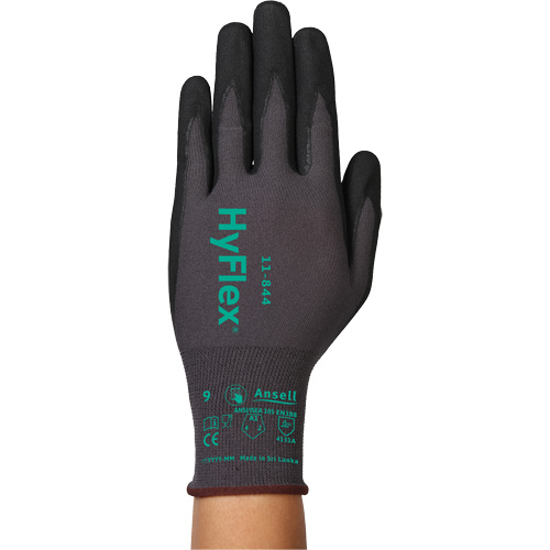 HyFlex&reg; 11-844 Gloves, Size 5/2X-Small, 15 Gauge, Foam Nitrile Coated, Nylon/Spandex Shell, ASTM ANSI Level A1/EN 388 Level 1/EN 388 Level A Air Extreme Inc.