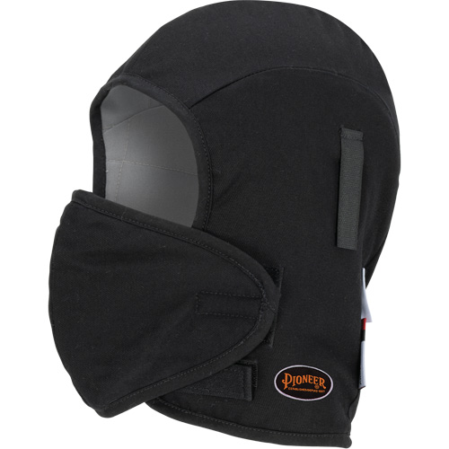 Pioneer 766A Flame-Resistant Quilted Hard Hat Liner with Detachable Mouthpiece, Black/Grey, Cotton/FR-Tech&reg;/Modacrylic/Nylon Air Extreme Inc.
