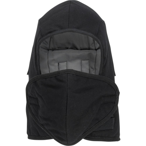 Pioneer 766A Flame-Resistant Quilted Hard Hat Liner with Detachable Mouthpiece, Black/Grey, Cotton/FR-Tech&reg;/Modacrylic/Nylon Air Extreme Inc.