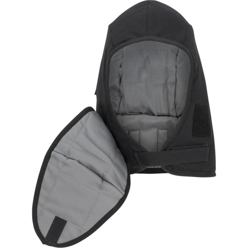Pioneer 766A Flame-Resistant Quilted Hard Hat Liner with Detachable Mouthpiece, Black/Grey, Cotton/FR-Tech&reg;/Modacrylic/Nylon Air Extreme Inc.