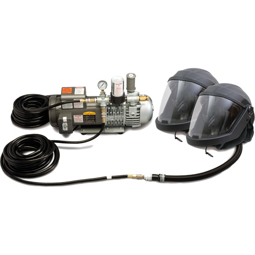 2-Worker DEFENDER Supplied Air Shield & Helmet System Air Extreme Inc.