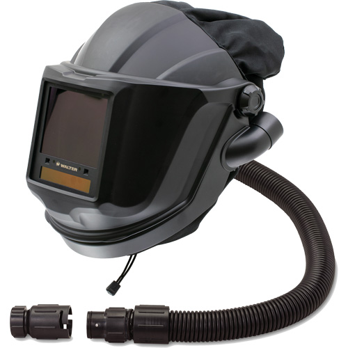 Masque respiratoire &agrave; adduction d'air et masque de soudage &agrave; visi&egrave;re relevable avec lentille ADF et valve de contr&ocirc;le MAXSHIELD, Universel, Pi&egrave;ce faciale Air Extreme Inc.