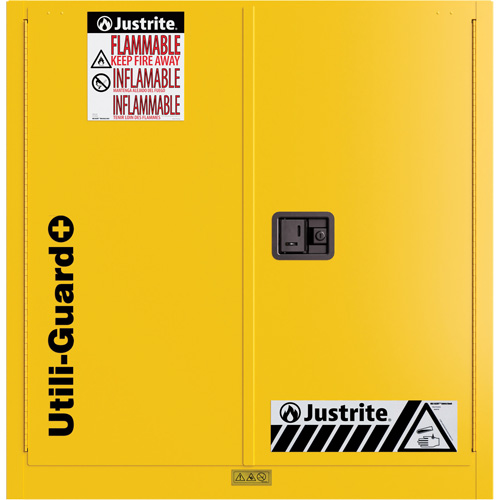 Utili-Guard+ Flammable Safety Cabinet, 30 gal., 1 Door, 43" W x 44" H x 22" D Air Extreme Inc.