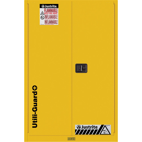 Utili-Guard+ Flammable Safety Cabinet, 90 Gal., 2 Door, 43" W x 65" H x 37" D Air Extreme Inc.