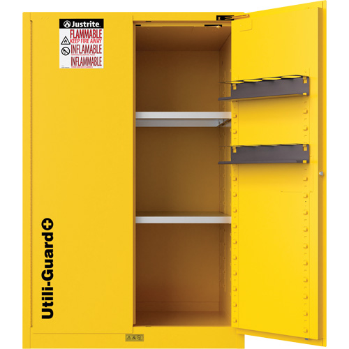 Utili-Guard+ Flammable Safety Cabinet, 90 Gal., 2 Door, 43" W x 65" H x 37" D Air Extreme Inc.
