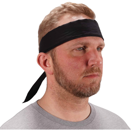 Chill-Its 6702 Cooling Headband with Embedded Polymers & Tie Closure, Black Air Extreme Inc.