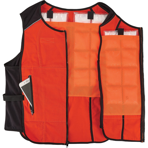 Chill-Its 6260 Lightweight Phase Change Cooling Vest with Rechargeable Packs, 2X-Large/3X-Large, Orange Air Extreme Inc.