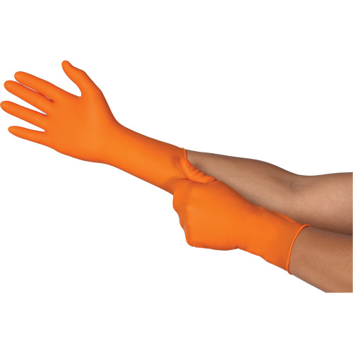 TOUCHNTUFF 93-800 Disposable Gloves, 7.5/8, Latex/Neoprene/Nitrile, 23.6-mil, Powder-Free, Orange Air Extreme Inc.
