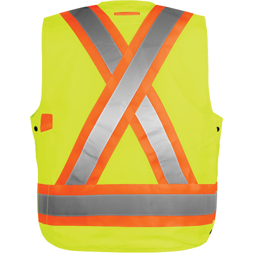 Veste haute visibilit&eacute; pour arpenteur, Orange haute visibilit&eacute;, Petit, Polyester Air Extreme Inc.
