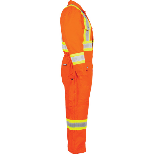 Salopette en canevas doubl&eacute;e haute visibilit&eacute;, Petit, Orange haute visibilit&eacute; Air Extreme Inc.