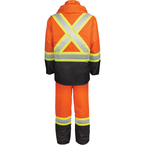 Ensemble de pluie haute visibilit&eacute; en tissu 150 deniers, Polyester, T-Grand, Orange haute visibilit&eacute; Air Extreme Inc.