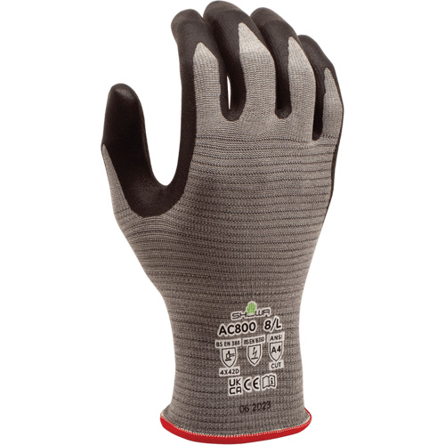 DURACoil Alpha AC800 ESD Gloves, Size Large/8, 18 Gauge, Microfoam Nitrile Coated, HPPE Shell, ASTM ANSI Level A4/EN 388 Level D Air Extreme Inc.