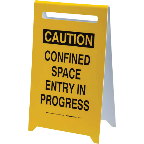 "Caution Confined Space Entry In Progress" Floor Sign, English Air Extreme Inc.
