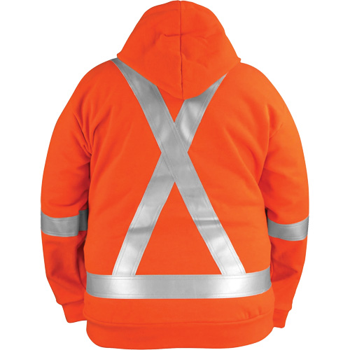 High-Visibility Wind Resistant Zip-Front Sweatshirt with DetachableHood, Men's, X-Large, High Visibility Orange, 27.7 cal/cm² Air Extreme Inc.