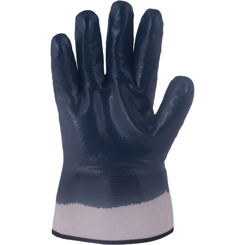 Gants bleu marine avec manchettes renforc&eacute;es &agrave; entoilage coll&eacute; Horizon, T-Grand, R&ecirc;vetement Nitrile, Enveloppe en Jersey/Coton Air Extreme Inc.