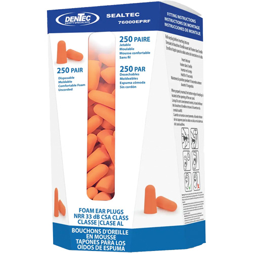 Recharge de bouchons d'oreilles jetables SEALTEC33, Vrac - Contenant Air Extreme Inc.